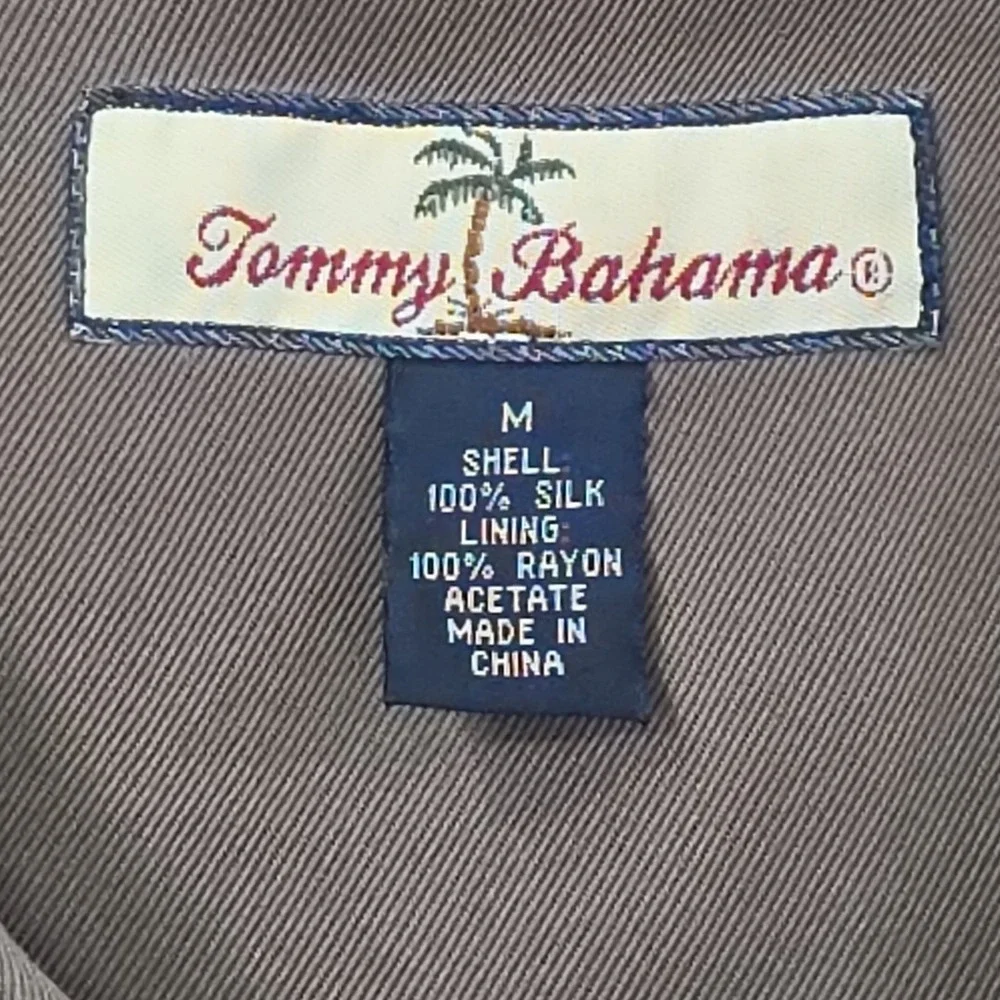 Tommy Bahama 100% Silk Full Zip Jacket‎ Mens M Slick Green Rayon Lined NEW NWT